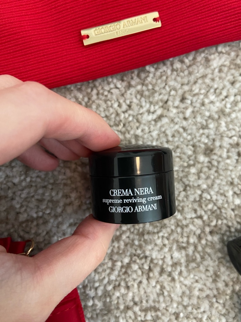 Giorgio Armani Bundle! Red & Black Logo Pouch Set, primer, eye cream, eye tint❤️ - Picture 12 of 12